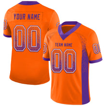 Load image into Gallery viewer, Custom Orange Purple-White Mesh Drift Fashion Football Jersey
