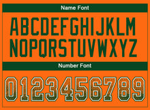 Load image into Gallery viewer, Custom Orange Green-White Mesh Drift Fashion Football Jersey
