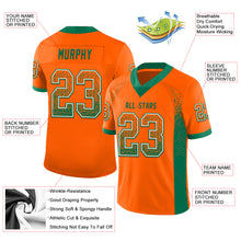 Load image into Gallery viewer, Custom Orange Kelly Green-White Mesh Drift Fashion Football Jersey
