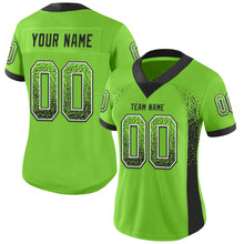 Load image into Gallery viewer, Custom Neon Green Black-White Mesh Drift Fashion Football Jersey
