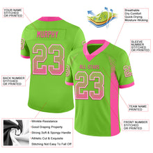 Load image into Gallery viewer, Custom Neon Green Pink-White Mesh Drift Fashion Football Jersey
