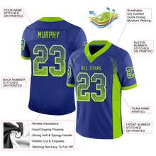 Load image into Gallery viewer, Custom Royal Neon Green-White Mesh Drift Fashion Football Jersey
