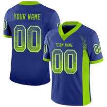 Load image into Gallery viewer, Custom Royal Neon Green-White Mesh Drift Fashion Football Jersey
