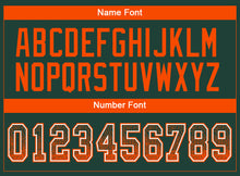 Load image into Gallery viewer, Custom Green Orange-White Mesh Drift Fashion Football Jersey
