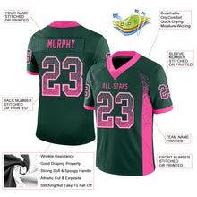 Load image into Gallery viewer, Custom Green Pink-White Mesh Drift Fashion Football Jersey
