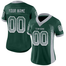 Load image into Gallery viewer, Custom Green Gray-White Mesh Drift Fashion Football Jersey
