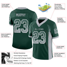 Load image into Gallery viewer, Custom Green Gray-White Mesh Drift Fashion Football Jersey
