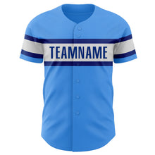 Load image into Gallery viewer, Custom Electric Blue White-Royal Authentic Baseball Jersey
