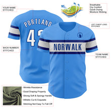 Load image into Gallery viewer, Custom Electric Blue White-Royal Authentic Baseball Jersey
