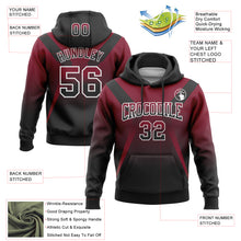 Load image into Gallery viewer, Custom Stitched Crimson Black-White Fade Fashion Arrow Sports Pullover Sweatshirt Hoodie
