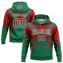 Load image into Gallery viewer, Custom Stitched Red Kelly Green-White Fade Fashion Arrow Sports Pullover Sweatshirt Hoodie
