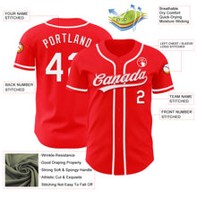 Load image into Gallery viewer, Custom Fire Red White Authentic Baseball Jersey
