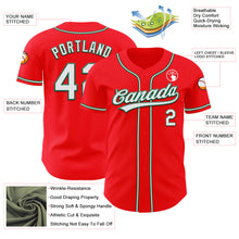 Load image into Gallery viewer, Custom Fire Red White-Kelly Green Authentic Baseball Jersey
