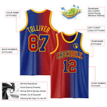 Load image into Gallery viewer, Custom Royal Red-Gold Authentic Gradient Fashion Basketball Jersey
