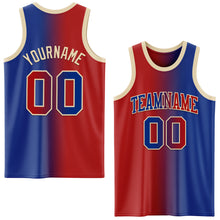 Load image into Gallery viewer, Custom Royal Red-Cream Authentic Gradient Fashion Basketball Jersey
