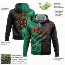 Load image into Gallery viewer, Custom Stitched Graffiti Pattern Black Kelly Green-Orange 3D Scratch Sports Pullover Sweatshirt Hoodie
