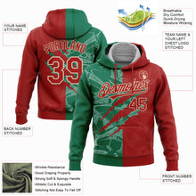 Load image into Gallery viewer, Custom Stitched Graffiti Pattern Red Kelly Green-City Cream 3D Scratch Sports Pullover Sweatshirt Hoodie
