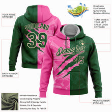 Load image into Gallery viewer, Custom Stitched Graffiti Pattern Green Pink-Cream 3D Scratch Sports Pullover Sweatshirt Hoodie
