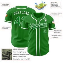 Load image into Gallery viewer, Custom Grass Green White Authentic Baseball Jersey
