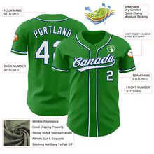 Load image into Gallery viewer, Custom Grass Green White-Royal Authentic Baseball Jersey
