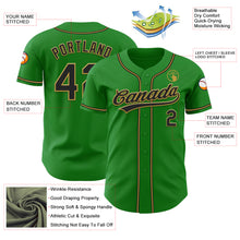 Load image into Gallery viewer, Custom Grass Green Black-Old Gold Authentic Baseball Jersey
