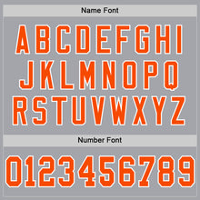 Load image into Gallery viewer, Custom Gray Orange-White Mesh Authentic Throwback Football Jersey
