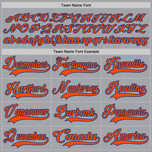 Load image into Gallery viewer, Custom Gray Orange-Royal Hockey Lace Neck Jersey
