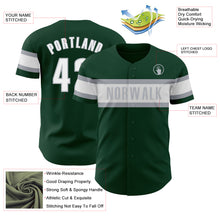 Load image into Gallery viewer, Custom Green White-Gray Authentic Baseball Jersey
