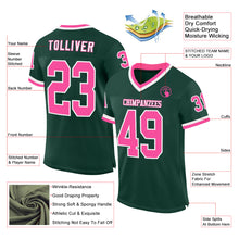 Load image into Gallery viewer, Custom Green Pink-White Mesh Authentic Throwback Football Jersey
