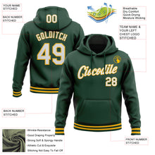 Load image into Gallery viewer, Custom Stitched Green White-Gold Sports Pullover Sweatshirt Hoodie
