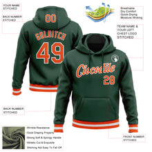 Load image into Gallery viewer, Custom Stitched Green Orange-White Sports Pullover Sweatshirt Hoodie
