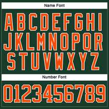 Load image into Gallery viewer, Custom Green Orange-White Hockey Lace Neck Jersey
