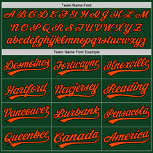 Load image into Gallery viewer, Custom Green Orange-Black Authentic Throwback Baseball Jersey
