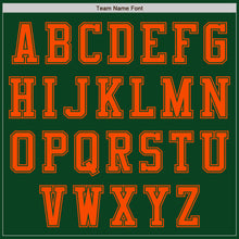 Load image into Gallery viewer, Custom Green Orange Authentic Baseball Jersey
