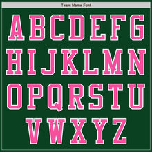 Load image into Gallery viewer, Custom Green Pink-White Authentic Baseball Jersey
