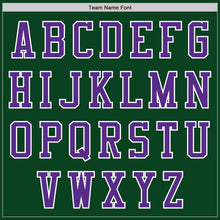 Load image into Gallery viewer, Custom Green Purple-White Authentic Baseball Jersey
