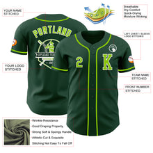 Load image into Gallery viewer, Custom Green Neon Green-White Authentic Baseball Jersey
