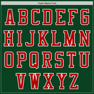 Custom Green Red-White Authentic Baseball Jersey