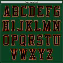 Load image into Gallery viewer, Custom Green Black-Orange Authentic Baseball Jersey
