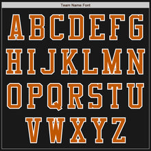 Load image into Gallery viewer, Custom Black Texas Orange-White Bomber Varsity Letterman Two Tone Zipper Jacket
