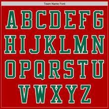 Load image into Gallery viewer, Custom Red Kelly Green-White Bomber Varsity Letterman Zipper Jacket
