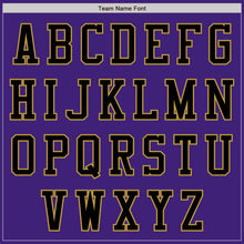 Load image into Gallery viewer, Custom Purple Black-Old Gold Bomber Varsity Letterman Zipper Jacket
