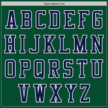 Load image into Gallery viewer, Custom Kelly Green Navy-White Bomber Varsity Letterman Zipper Jacket
