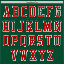 Load image into Gallery viewer, Custom Kelly Green Red-White Bomber Varsity Letterman Zipper Jacket
