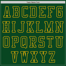 Load image into Gallery viewer, Custom Green Gold Bomber Varsity Letterman Zipper Jacket
