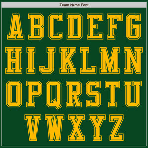 Custom Green Gold Bomber Varsity Letterman Zipper Jacket