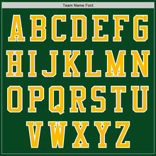 Load image into Gallery viewer, Custom Green Gold-White Bomber Varsity Letterman Zipper Jacket
