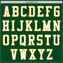 Load image into Gallery viewer, Custom Green White-Gold Bomber Varsity Letterman Two Tone Zipper Jacket
