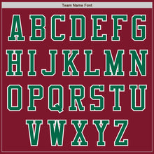 Load image into Gallery viewer, Custom Crimson Kelly Green-White Bomber Varsity Letterman Zipper Jacket
