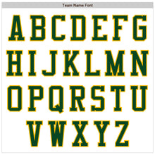 Load image into Gallery viewer, Custom White Green-Gold Bomber Varsity Letterman Zipper Jacket
